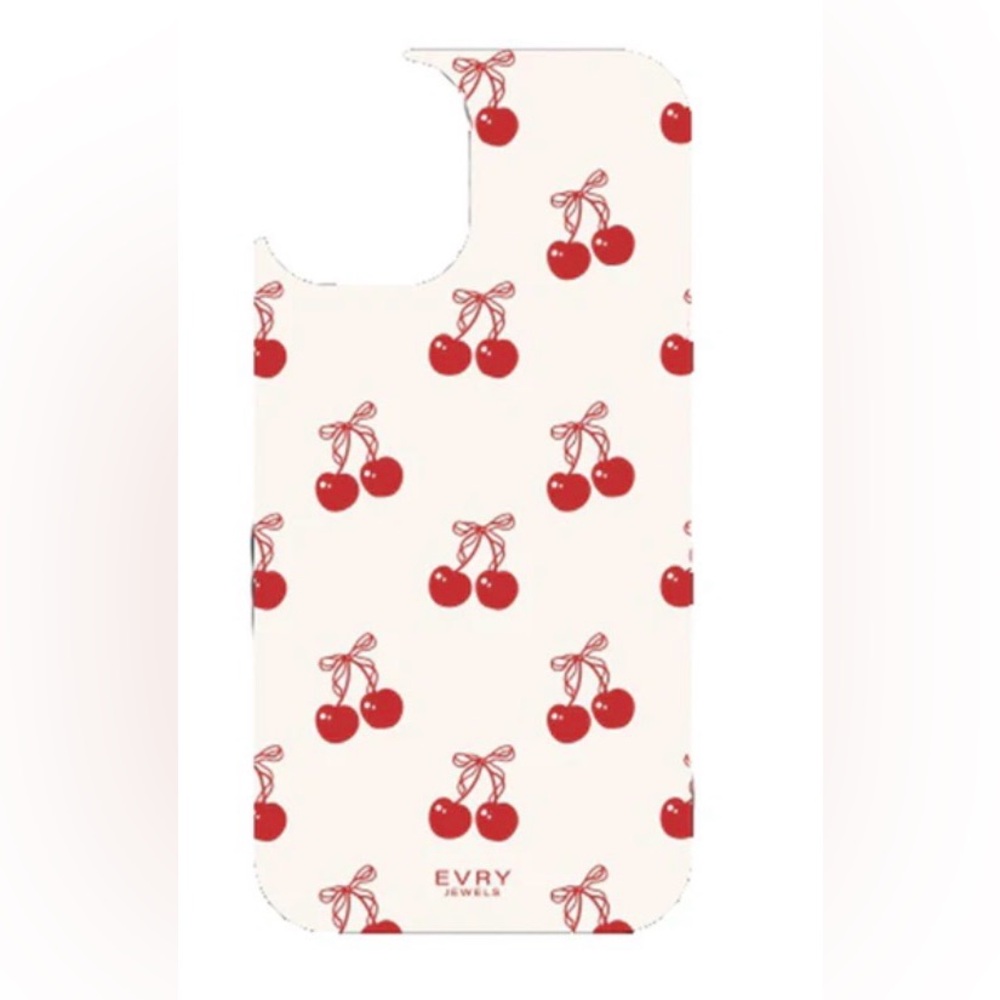 EVRY Jewel Cherry Pattern Phone Case - Red and Cream